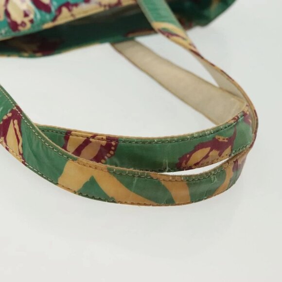 CHANEL Tote Bag Canvas PVC Green Silver CC Auth 140713 - Picture 8 of 16